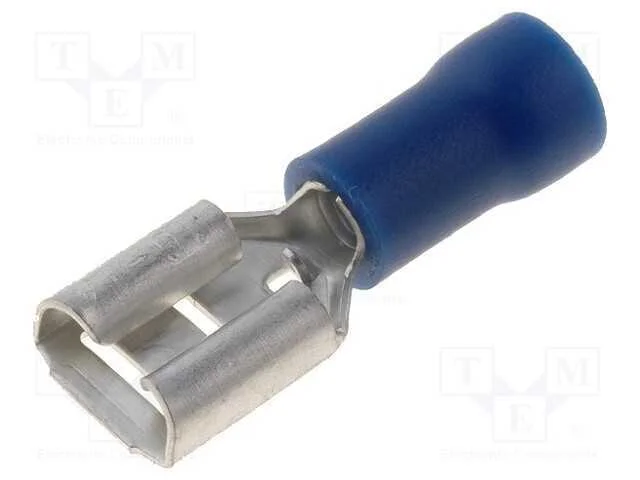 Conetor: Plano, 6,3mm, 0,8mm, Macho, 1,5&divide;2,5mm2, Cerrar, com Cabo