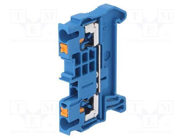 Conector: de Carril, Pt, 0,14&divide;4mm2, Faixas: 1, Bra&ccedil;adeiras: 2, Azul