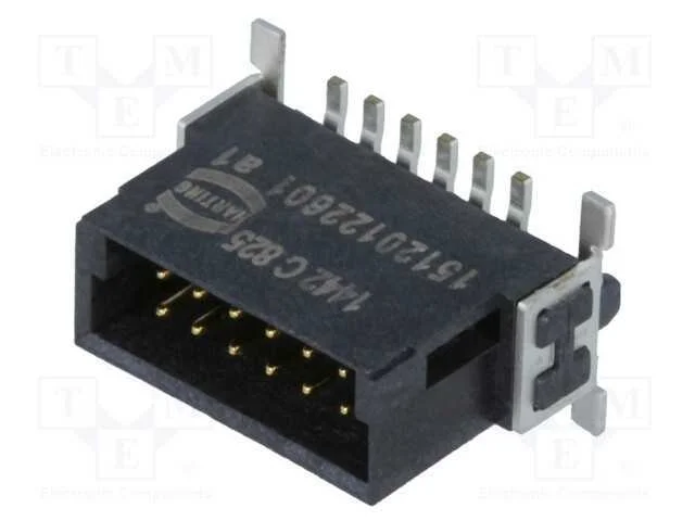 Conector: placa-placa, macho, PIN: 12, 1,27mm, ha.