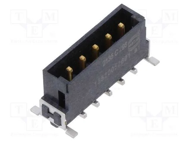 Conector: placa-placa, macho, PIN: 5, 2,54mm, har.