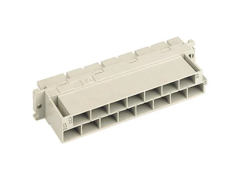 Ficha, Din 41612, Tipo H, F&ecirc;mea, Pin: 15, Conectores 6,3mm, Simples