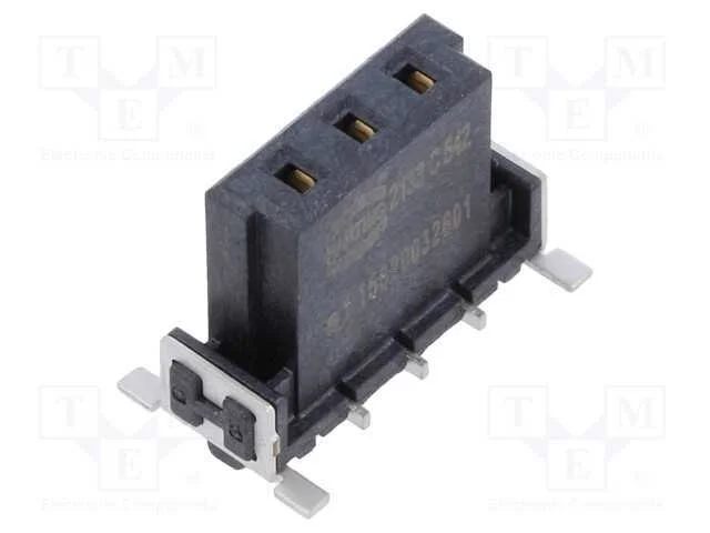 Conector: placa-placa, f&ecirc;mea, PIN: 3, 2,54mm, har.
