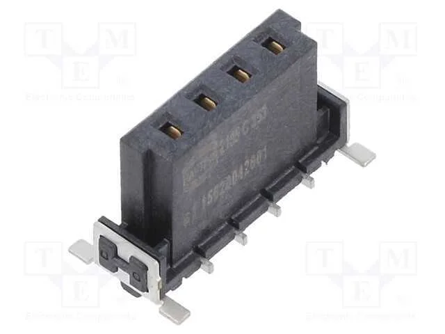 Conector: placa-placa, f&ecirc;mea, PIN: 4, 2,54mm, har.