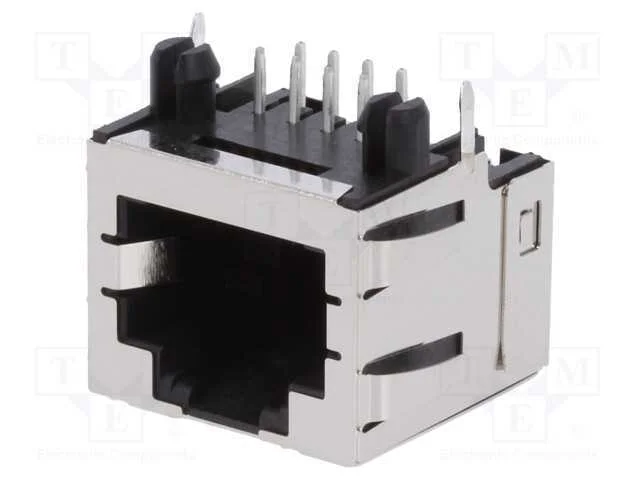 Tomada, Rj45, Pin: 8, Cat: 3, Blindadas,De Perfil Baixo, Dourado