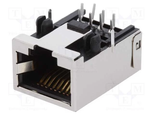 Tomada, Rj45, Pin: 8, Cat: 5,5e, Blindadas,De Perfil Baixo, Dourado