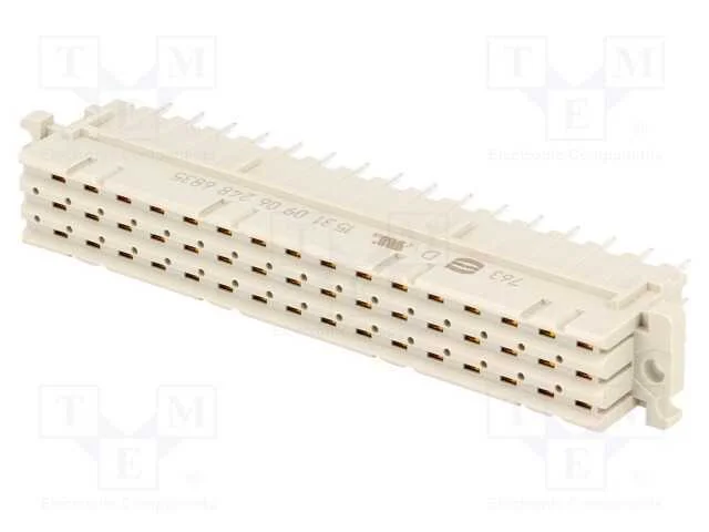 Ficha, Din 41612, Tipo F, F&ecirc;mea, Pin: 48, D+B+Z, Tht, Simples, 6a