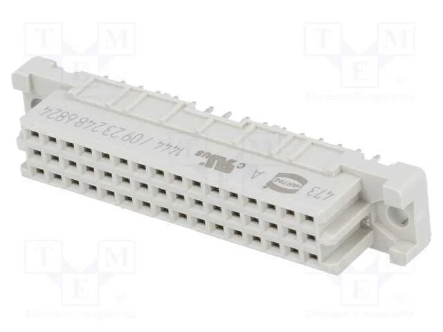 Ficha, DIN 41612, tipo 2C, f&ecirc;mea, PIN: 48, a+b+c,.