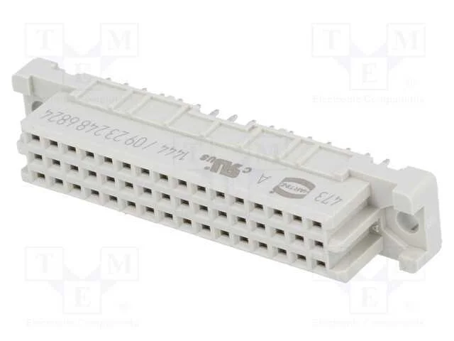 Ficha, DIN 41612, tipo 2C, f&ecirc;mea, PIN: 48, a+b+c,.