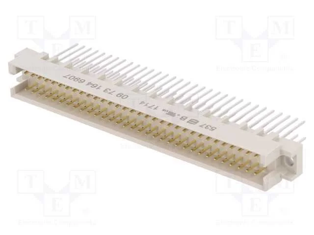 Ficha, DIN 41612, tipo R, macho, PIN: 64, a+c, li.