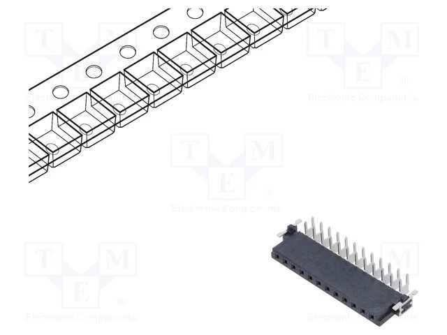 Conector: Placa-Placa, F&ecirc;mea, Pin: 12, 2,54mm, Har-Flex Power