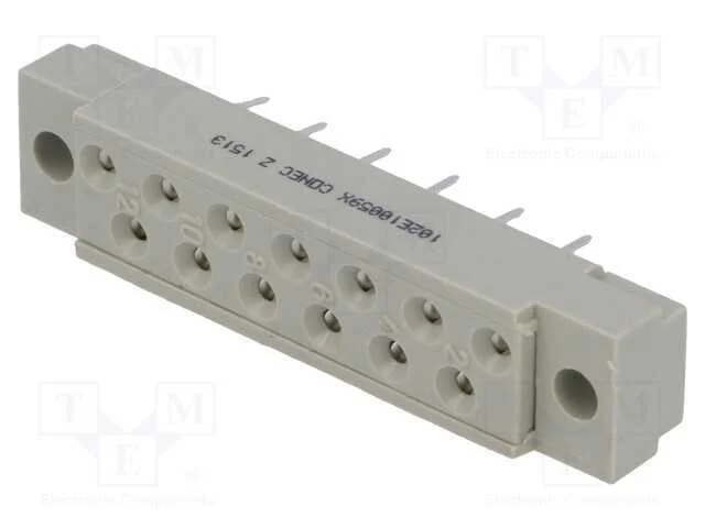 Tomada, DIN 41617, f&ecirc;mea, PIN: 13, THT, simples, .