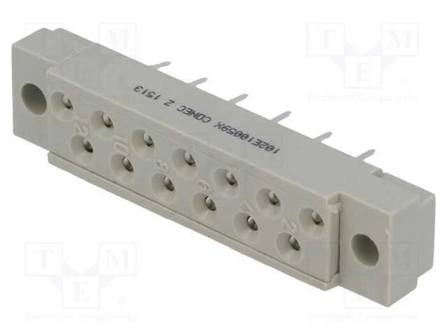 Tomada, DIN 41617, f&ecirc;mea, PIN: 13, THT, simples, .