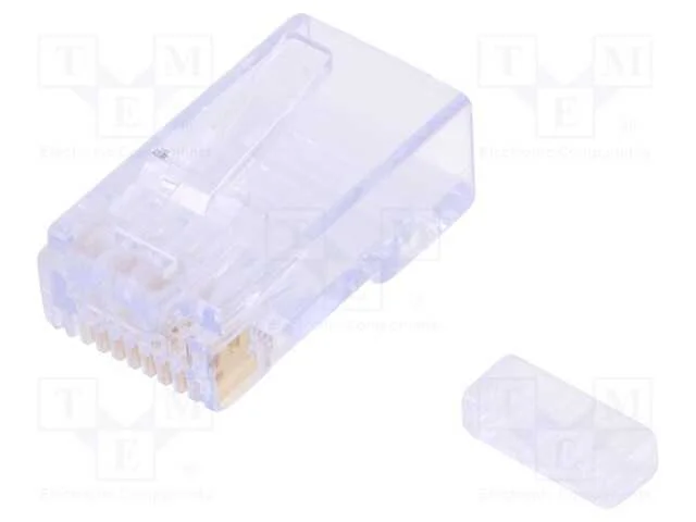 Ficha, Rj45, 44915, Pin: 8, Cat: 6, Disposit.De Guiamento de Cord.