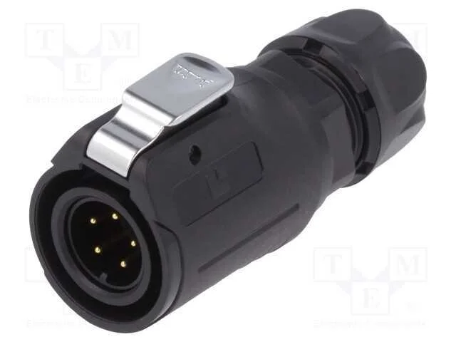 Conector: Redondos, Ficha, Tamanho 16, 02, Macho, Pin: 5, com Trinco