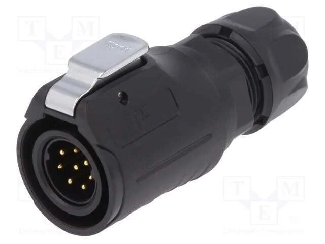 Conector: Redondos, Ficha, Tamanho 16, 02, Macho, Pin: 8, com Trinco