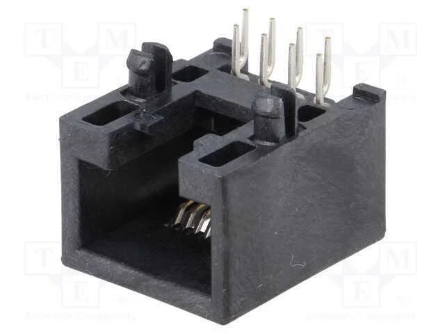 Tomada, RJ45, PIN: 8, Cat: 3, de perfil baixo, Si.