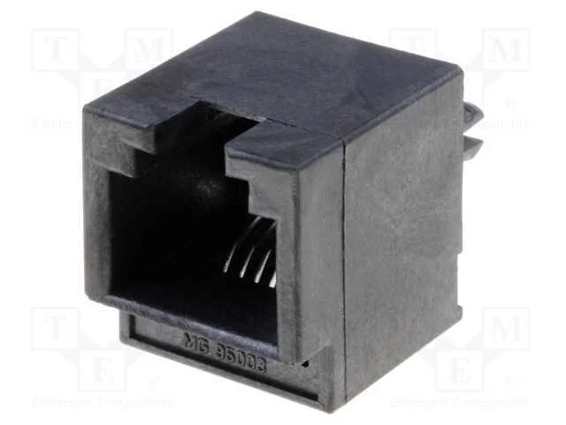 Tomada, Rj12, Pin: 6, Cat: 3, Dourado, Sistema: 6p6c, para Pcb, Tht