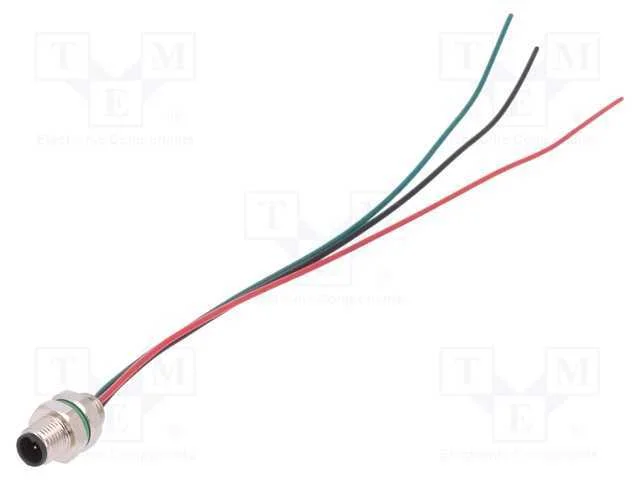 Conector: M5, tomada, macho, fios, para painel,po.