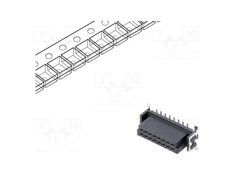 Conector: placa-placa, f&ecirc;mea, PIN: 16, 1,27mm, -5.