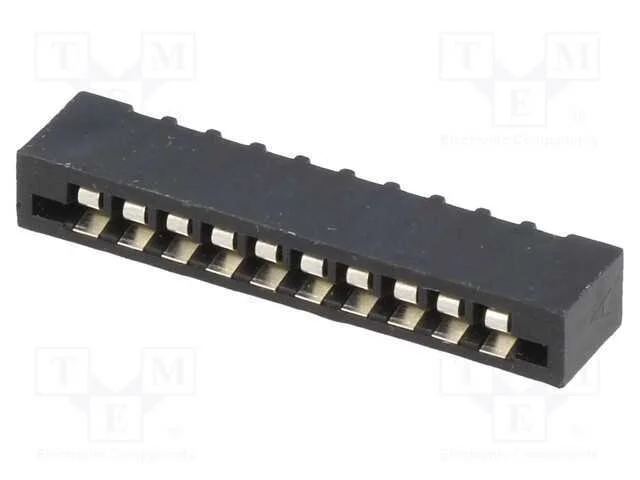 Conector: Ffc/Fpc, Simples, Pin: 10, Non-Zif, Tht, Estanhado, 20mo