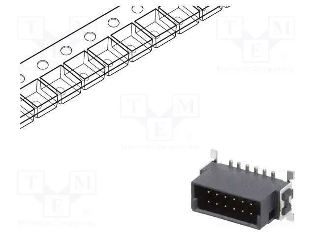 Conector: placa-placa, macho, PIN: 12, 1,27mm, -5.