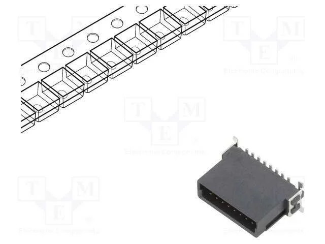 Conector: Placa-Placa, Macho, Pin: 16, 1,27mm, -55&divide;125c, Ul94v-0