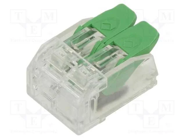 Conector R&aacute;pido, Aperto de Molas, 0,2&divide;4mm2, 24awg&divide;12awg, 450v