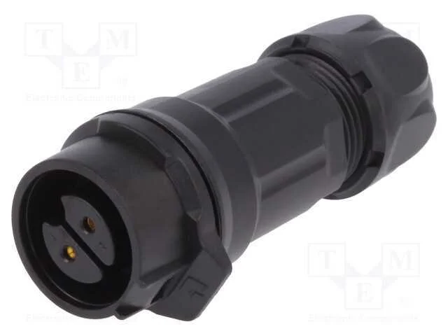 Conector: Redondos, Ficha, Tamanho 16, 02, F&ecirc;mea, Pin: 2, Ao Trinco
