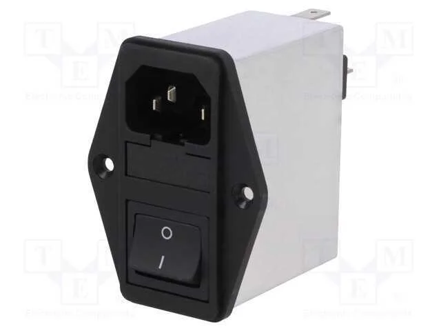 Conector: de alimenta&ccedil;&atilde;o, tomada, macho, 10A, 250.