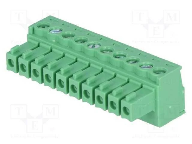 Bloco Terminal Separ&aacute;vel, 3,5mm, Faixas: 10, Simples, Ficha, F&ecirc;mea