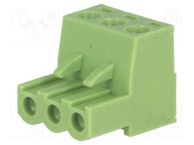 Bloco Terminal Separ&aacute;vel, 5mm, Faixas: 3, Simples, Ficha, F&ecirc;mea