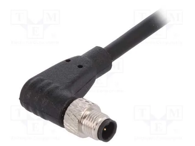 Conector: M5, Ficha, Macho, Fios, Pin: 4, 1a, Angulares, Ip67, 60v
