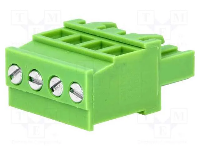 Bloco Terminal Separ&aacute;vel, 5,08mm, Faixas: 4, Angulares 90, Ficha