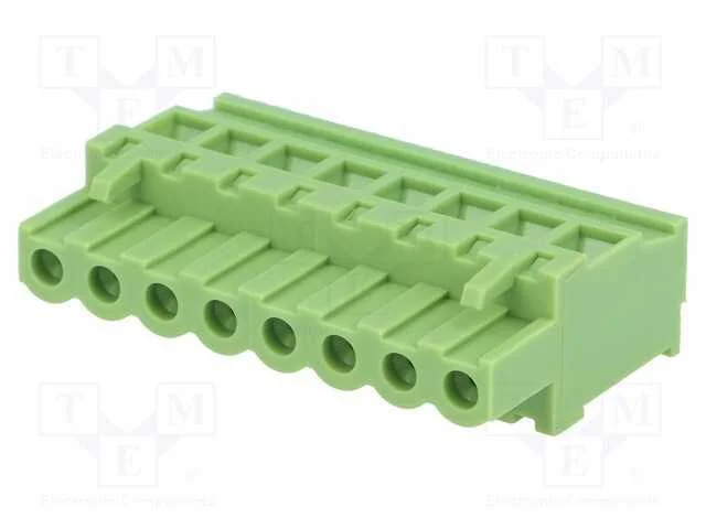 Bloco terminal separ&aacute;vel, 5,08mm, faixas: 8, angu.