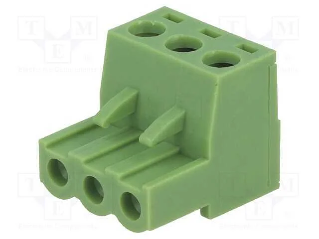 Bloco Terminal Separ&aacute;vel, 5,08mm, Faixas: 3, Simples, Ficha, F&ecirc;mea