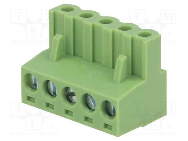 Bloco Terminal Separ&aacute;vel, 5,08mm, Faixas: 5, Simples, Ficha, F&ecirc;mea