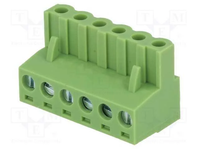 Bloco Terminal Separ&aacute;vel, 5,08mm, Faixas: 6, Simples, Ficha, F&ecirc;mea