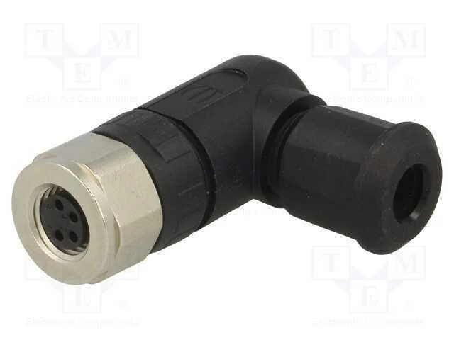 Conector: M8, f&ecirc;mea, PIN: 4, angulares 90, com ca.
