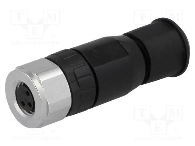 Conector: M8, f&ecirc;mea, PIN: 3, simples, com cabo, f.