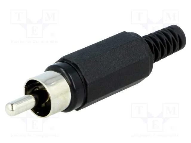 Ficha, Rca, Macho, com o Anel Protetor, Simples, Solda, Niquelado