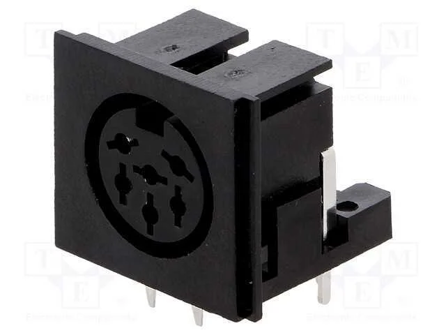 Conector DIN tomada femea PIN 6 240 angul.