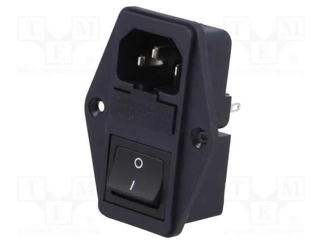 Conector: de Alimenta&ccedil;&atilde;o, Tomada, Macho, 10a, 250vac, Iec 60320