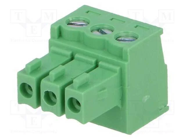 Bloco Terminal Separ&aacute;vel, 3,5mm, Faixas: 3, Simples, Ficha, F&ecirc;mea