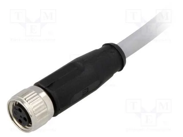 Conector: M8, f&ecirc;mea, PIN: 3, simples, com cabo, f.