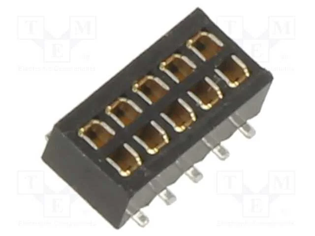5+5 Pos. Female DIL Vertical SMT Conn.