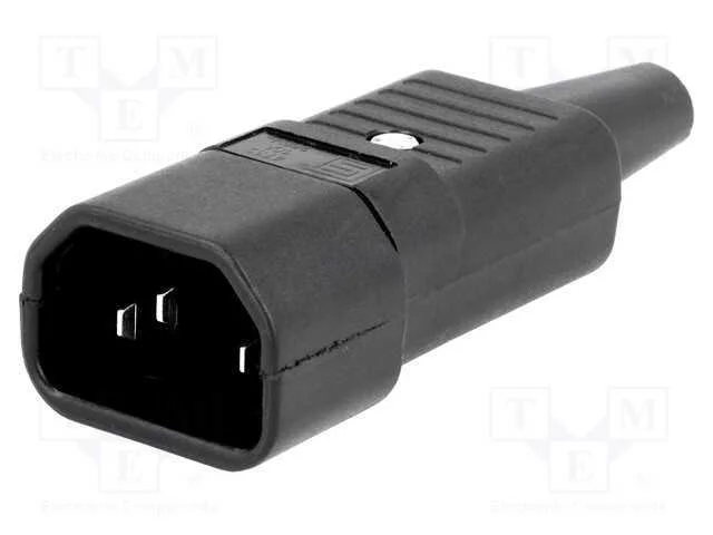 Conector: de Alimenta&ccedil;&atilde;o, Ficha, Macho, 10a, 250vac, Iec 60320