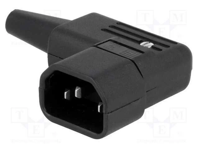 Conector: de Alimenta&ccedil;&atilde;o, Ficha, Macho, 10a, 250vac, Iec 60320
