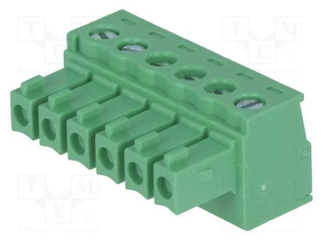 Bloco Terminal Separ&aacute;vel, 3,81mm, Faixas: 6, Simples, Ficha, F&ecirc;mea