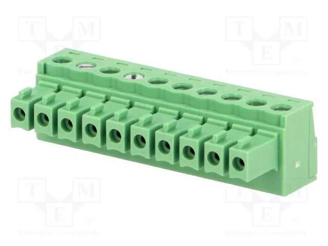 Bloco Terminal Separ&aacute;vel, 3,81mm, Faixas: 10, Simples, Ficha, 250v