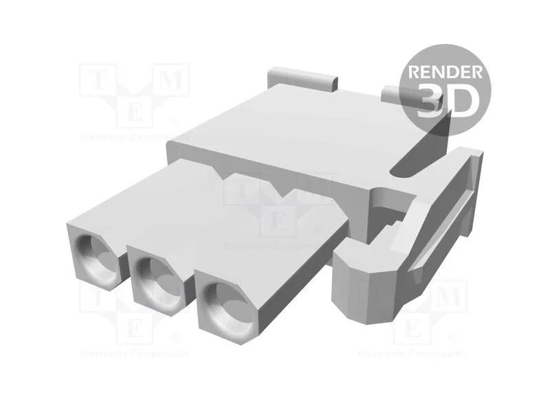 Ficha, Fio-Fio, F&ecirc;mea, Mini Universal Mate-N-Lok, 4,14mm, Pin: 3